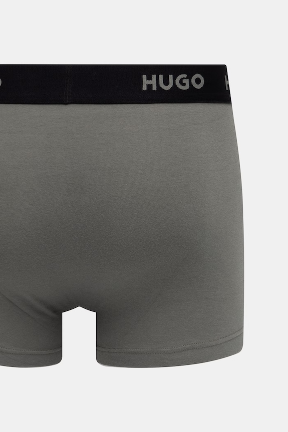HUGO boxeri bărbați din bumbac cu elastan TRUNK TRIPLET PACK pachet de 3 50532611