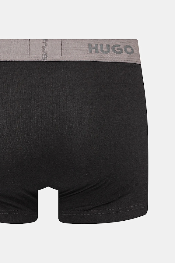 Îmbrăcăminte HUGO boxeri bărbați din bumbac cu elastan TRUNK TRIPLET PACK pachet de 3 50532611 negru