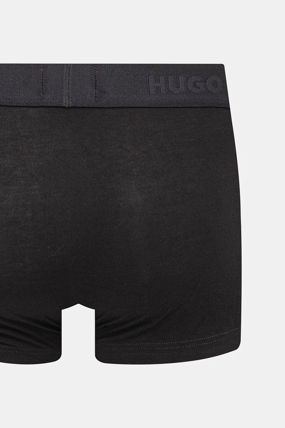 HUGO boxeri bărbați din bumbac cu elastan TRUNK TRIPLET PACK pachet de 3 50532611 negru