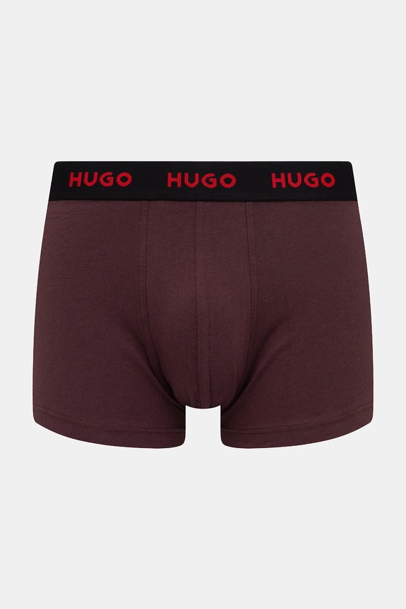 Îmbrăcăminte HUGO boxeri bărbați din bumbac cu elastan TRUNK TRIPLET PACK pachet de 3 50532611 negru