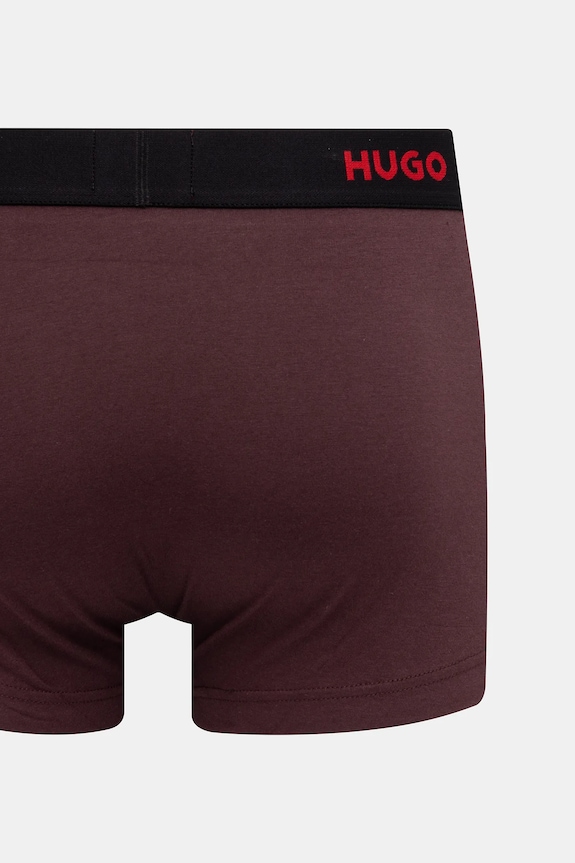 HUGO boxeri bărbați din bumbac cu elastan TRUNK TRIPLET PACK pachet de 3 50532611