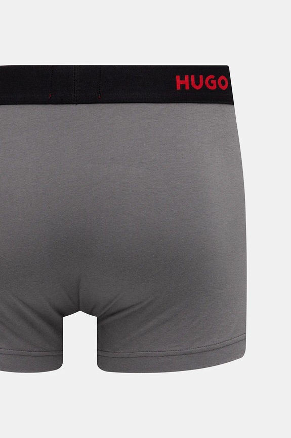 HUGO boxeri bărbați din bumbac cu elastan TRUNK TRIPLET PACK pachet de 3 50532611