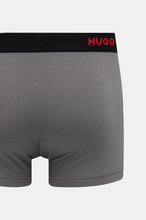HUGO boxeri bărbați din bumbac cu elastan TRUNK TRIPLET PACK pachet de 3 50532611