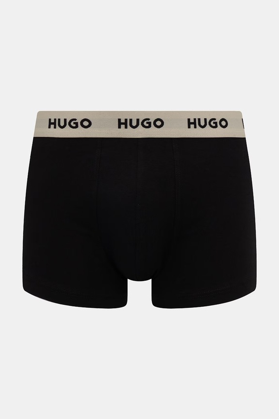 HUGO боксери чоловічі бавовняні з еластаном TRUNK TRIPLET PACK 3 шт. 50532611 чорний AA00