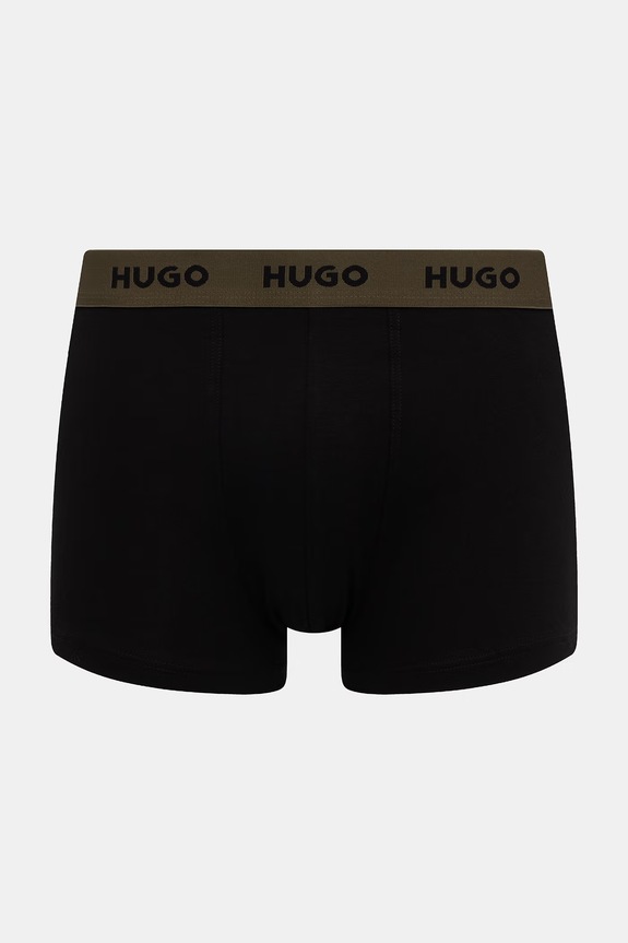 Одяг HUGO боксери чоловічі бавовняні з еластаном TRUNK TRIPLET PACK 3 шт. 50532611 чорний