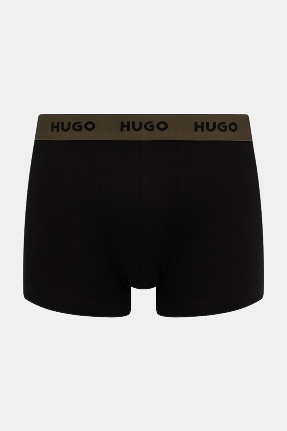 Одяг HUGO боксери чоловічі бавовняні з еластаном TRUNK TRIPLET PACK 3 шт. 50532611 чорний