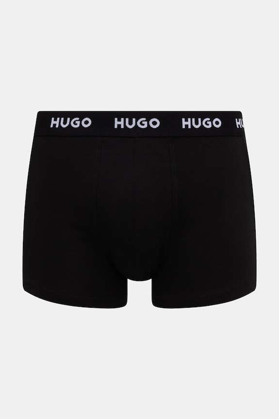 HUGO боксери чоловічі бавовняні з еластаном TRUNK TRIPLET PACK 3 шт. чорний 50532611