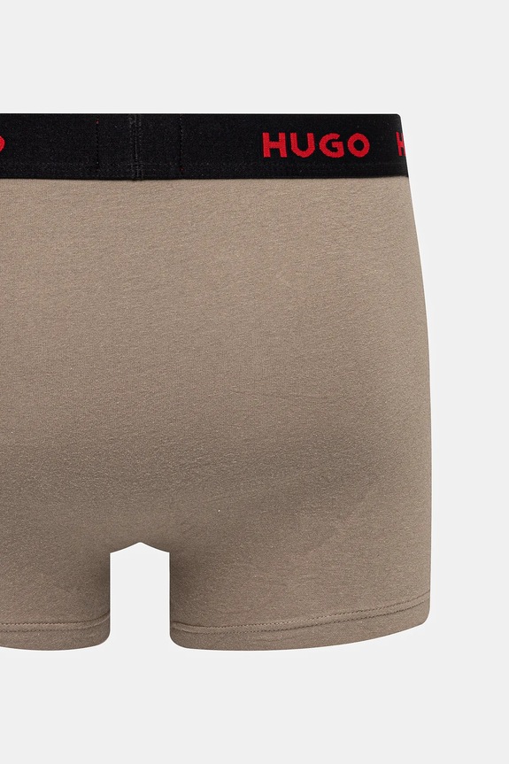HUGO boxerky pánske bavlnené s elastanom TRUNK TRIPLET PACK 3-pack 50532611