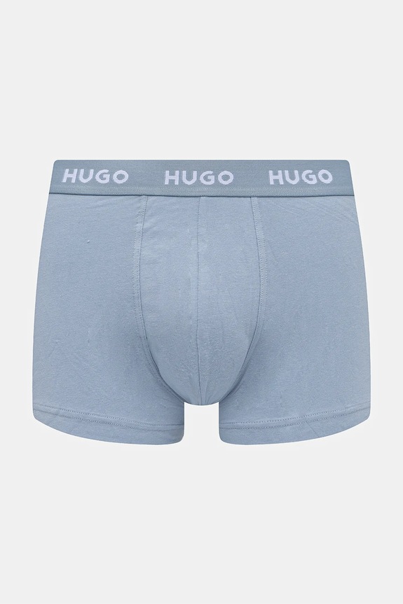 HUGO boxerky pánske bavlnené s elastanom TRUNK TRIPLET PACK 3-pak 50532611 viacfarebná AA00