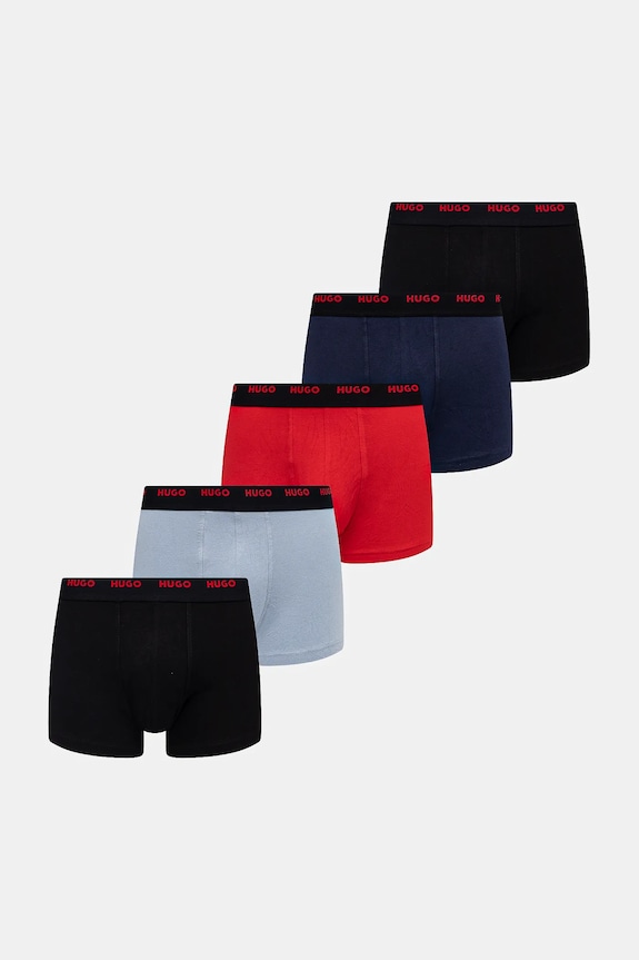 HUGO bokserki męskie TRUNK FIVE PACK 5-pack dzianina czarny 50532619
