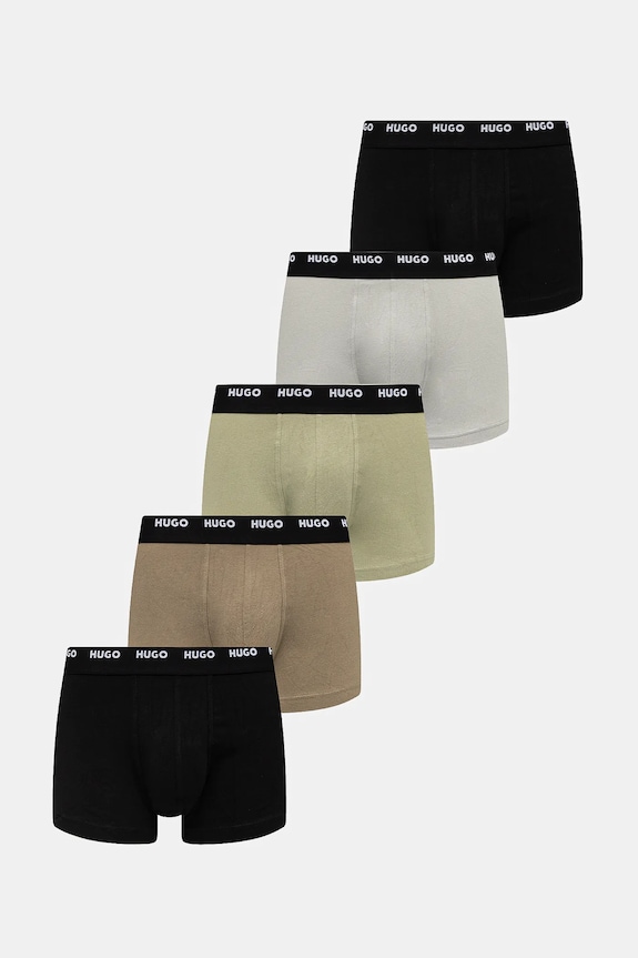 HUGO bokserki męskie TRUNK FIVE PACK 5-pack dzianina czarny 50532619