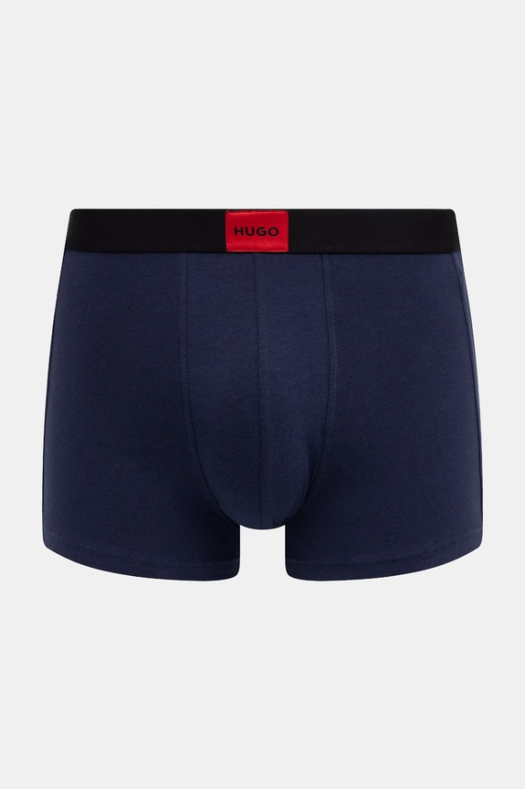 HUGO Boxeri bărbați din bumbac cu elastan TRUNK TRIPLET GALAXY pachet de 3 rosu 50532797