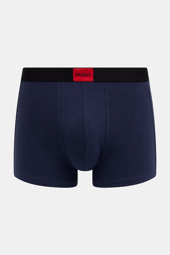 HUGO Boxeri bărbați din bumbac cu elastan TRUNK TRIPLET GALAXY pachet de 3 rosu 50532797