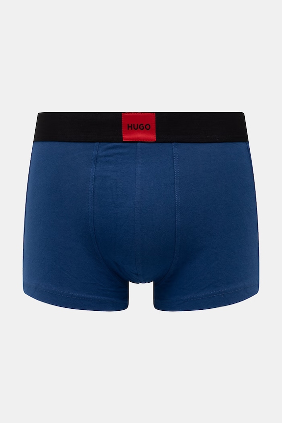 Oblečenie HUGO boxerky pánske bavlnené s elastanom TRUNK TRIPLET GALAXY 3-balenie 50532797 sivá
