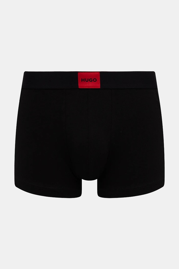 HUGO boxerky pánske bavlnené s elastanom TRUNK TRIPLET GALAXY 3-pak 50532797 čierna SS26