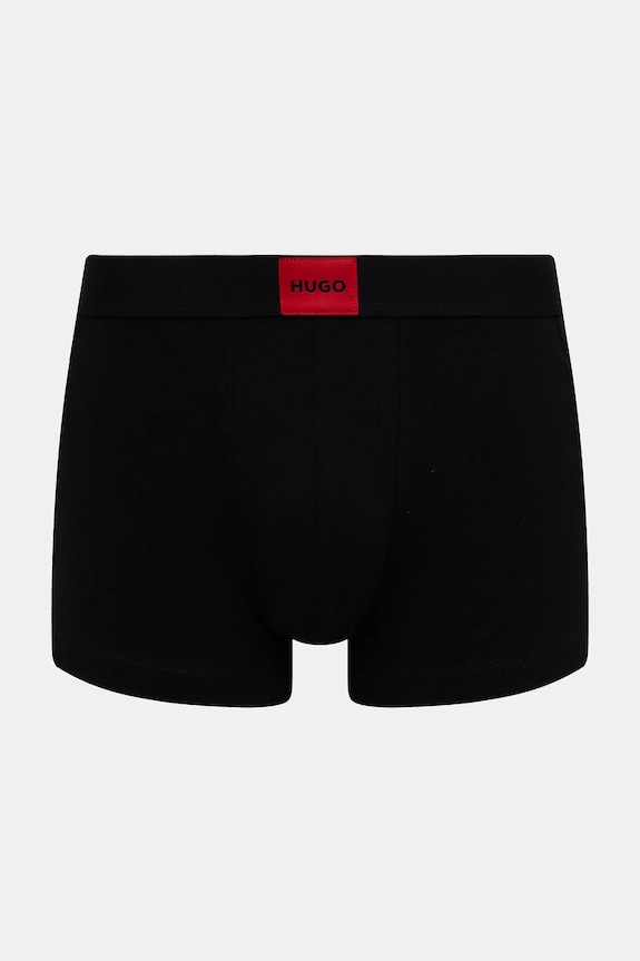 HUGO boxerky pánske bavlnené s elastanom TRUNK TRIPLET GALAXY 3-pak 50532797 čierna SS26
