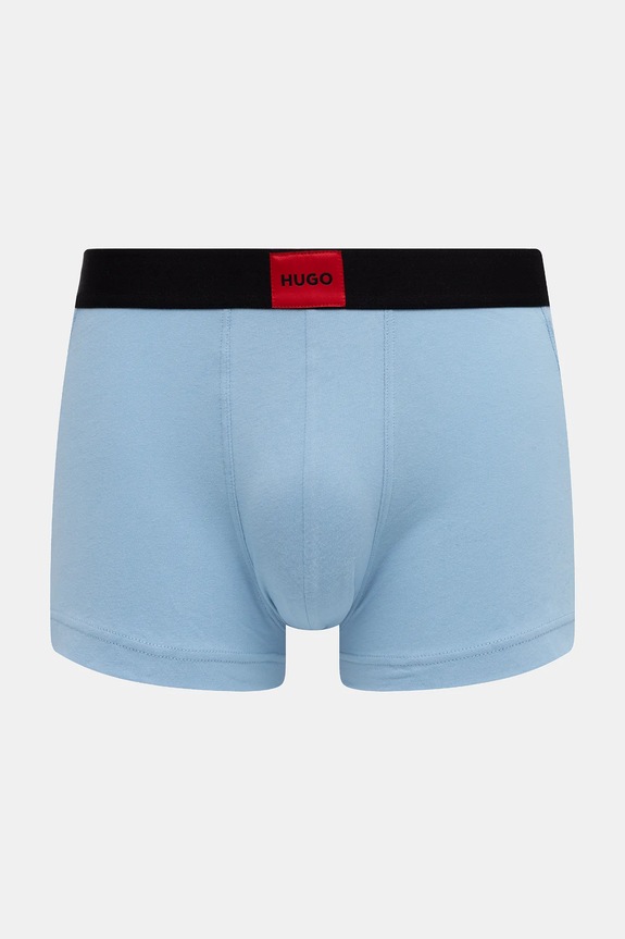 Oblečenie HUGO boxerky pánske bavlnené s elastanom TRUNK TRIPLET GALAXY 3-pak 50532797 čierna