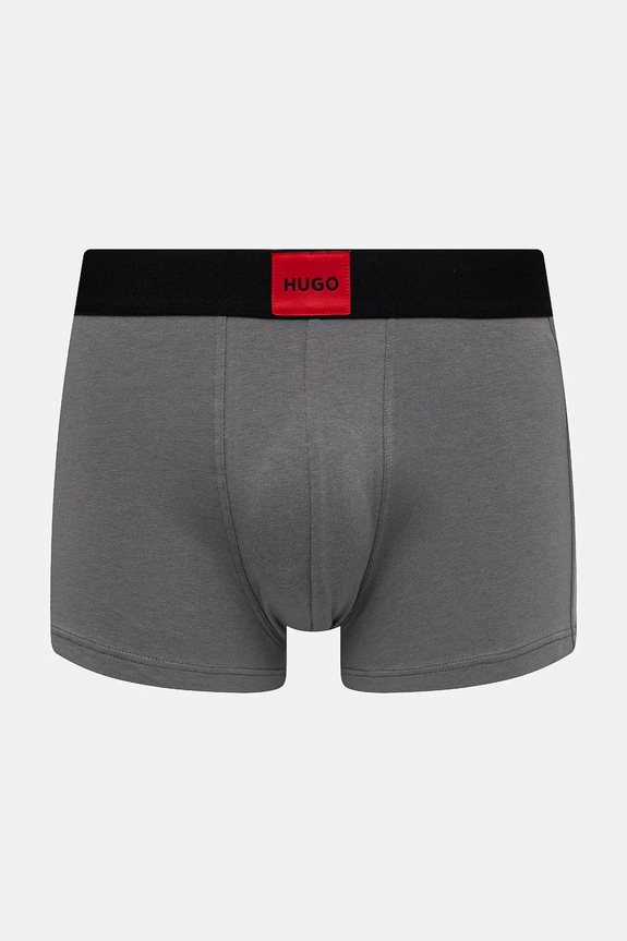Îmbrăcăminte HUGO boxeri bărbați din bumbac cu elastan TRUNK TRIPLET GALAXY pachet de 3 50532797 negru