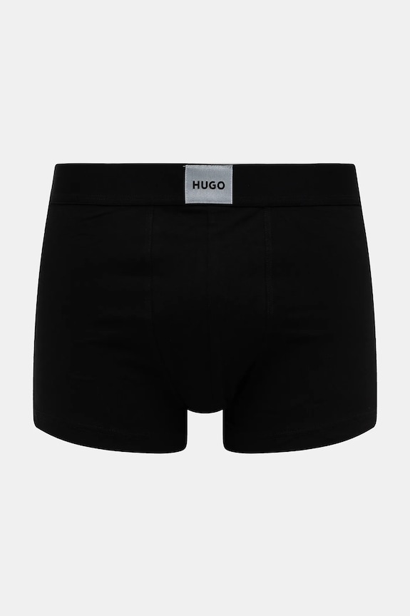 HUGO boxeri bărbați bumbac cu elastan TRUNK TRIPLET GALAXY pachet de 3 50532797 negru SS26