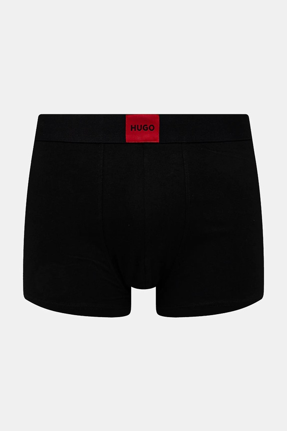 HUGO boxeri bărbați din bumbac cu elastan TRUNK TRIPLET GALAXY pachet de 3 50532797 negru SS26