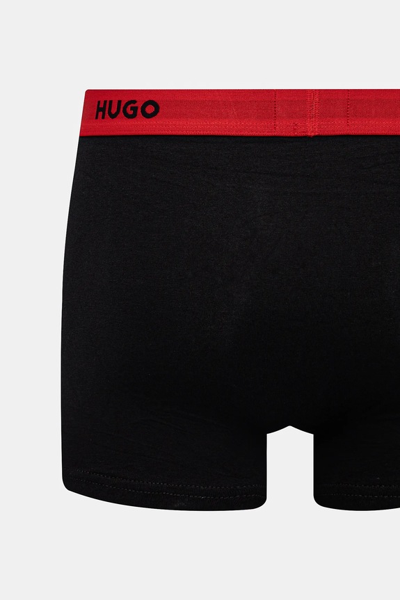 Îmbrăcăminte HUGO boxeri bărbați din bumbac cu elastan BOXERBR TRIPLET DESIGN pachet de 3 50532559 negru