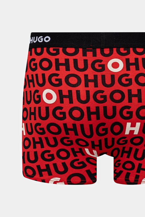 HUGO boxeri bărbați din bumbac cu elastan BOXERBR TRIPLET DESIGN pachet de 3 50532559 negru