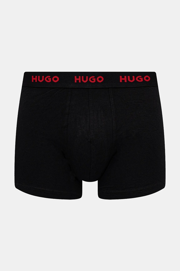 HUGO boxeri bărbați din bumbac cu elastan BOXERBR TRIPLET DESIGN pachet de 3 50532559