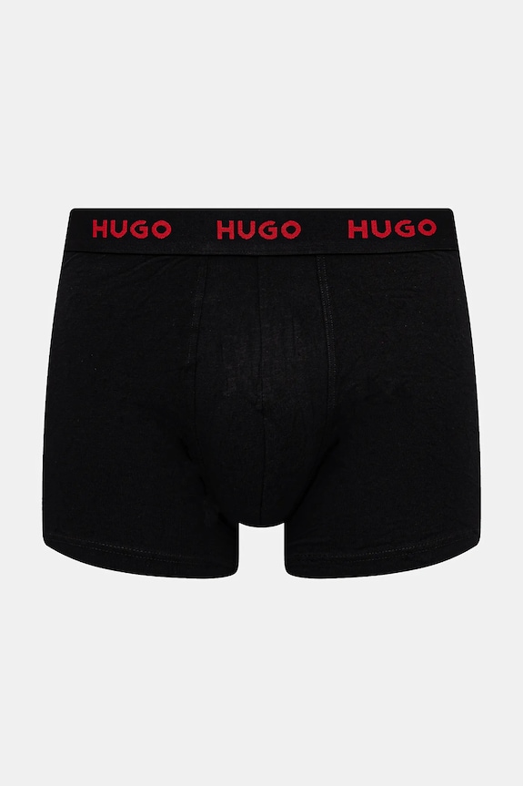 HUGO boxeri bărbați din bumbac cu elastan BOXERBR TRIPLET DESIGN pachet de 3 50532559