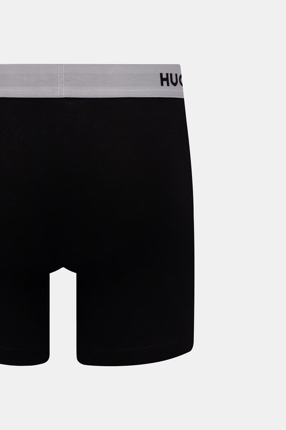 HUGO bokserki męskie bawełniane z elastanem BOXERBR TRIPLET DESIGN 3-pack 50532559 czarny