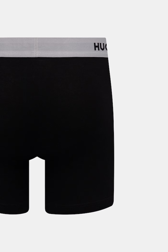 HUGO bokserki męskie bawełniane z elastanem BOXERBR TRIPLET DESIGN 3-pack 50532559 czarny