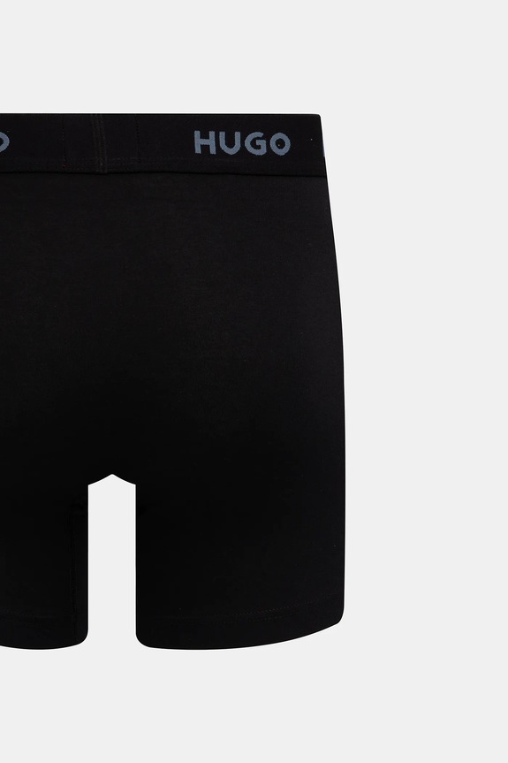 HUGO boxerky pánske bavlnené s elastanom BOXERBR TRIPLET DESIGN 3-pak 50532559