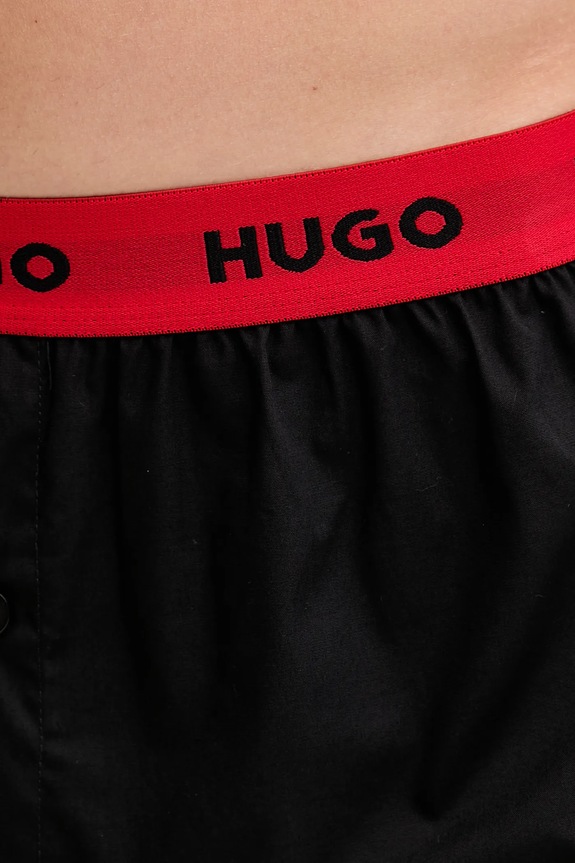 HUGO boxeri lejeri bărbați din bumbac WOVEN BOXER TRIPLET pachet de 3 50532565