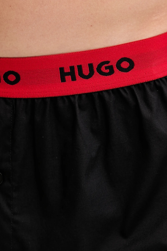 HUGO boxeri lejeri bărbați din bumbac WOVEN BOXER TRIPLET pachet de 3 50532565