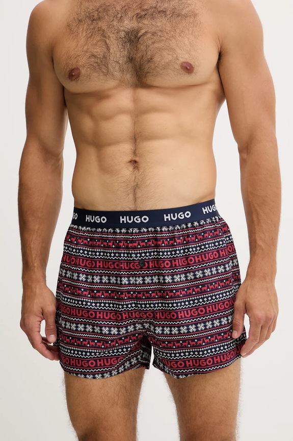 Îmbrăcăminte HUGO boxeri lejeri bărbați din bumbac WOVEN BOXER TRIPLET pachet de 3 50532565 negru