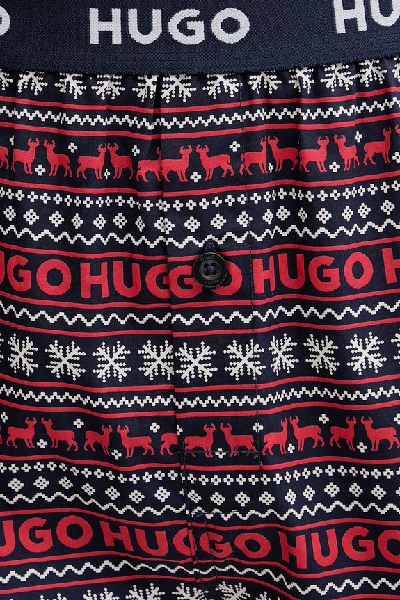HUGO boxeri lejeri bărbați din bumbac WOVEN BOXER TRIPLET pachet de 3 50532565