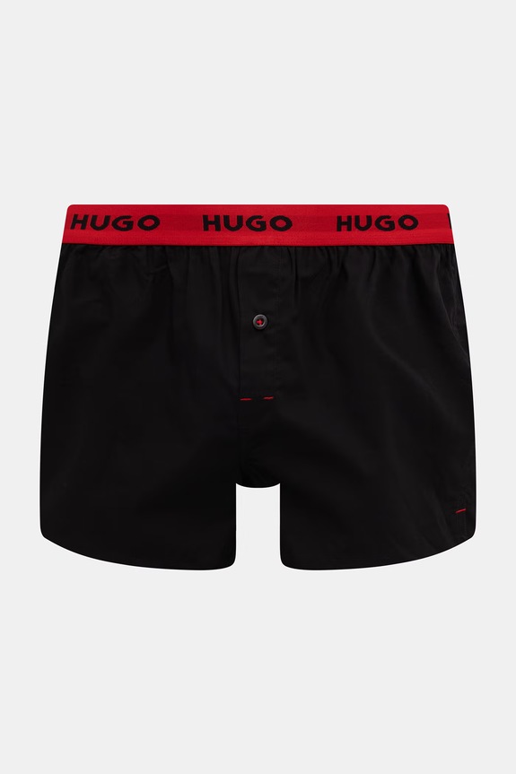 Îmbrăcăminte HUGO boxeri lejeri bărbați din bumbac WOVEN BOXER TRIPLET pachet de 3 50532565 negru