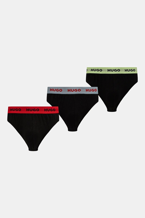 HUGO mutande pacco da 3 HIPBRIEF TRIPLETPACK maglia nero 50532570