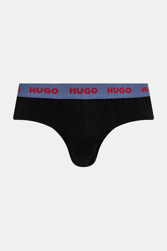 Slipy HUGO 3-pak HIPBRIEF TRIPLETPACK 50532570 čierna SS26