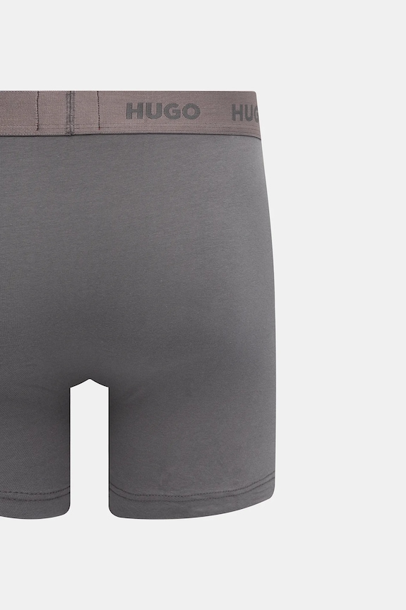 HUGO boxerky pánske bavlnené s elastanom BOXERBR TRIPLET PACK 3-pak 50532613