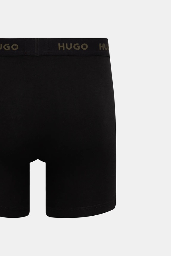 HUGO boxerky pánske bavlnené s elastanom BOXERBR TRIPLET PACK 3-pak 50532613