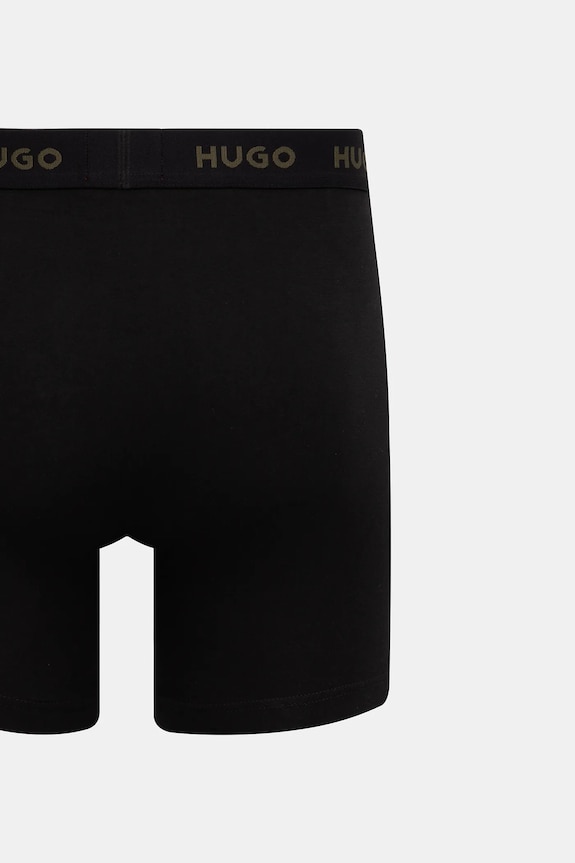 HUGO boxerky pánske bavlnené s elastanom BOXERBR TRIPLET PACK 3-pak 50532613