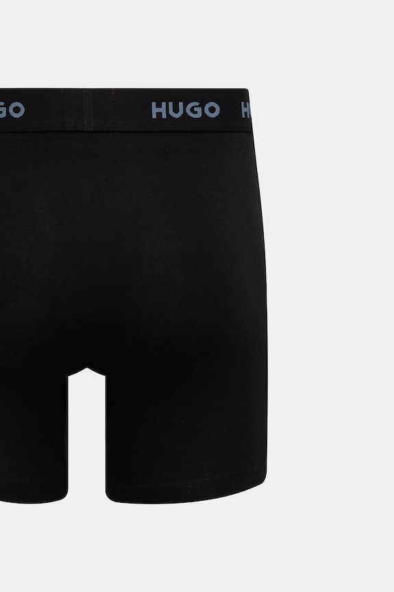 HUGO boxerky pánske bavlnené s elastanom BOXERBR TRIPLET PACK 3-pak 50532613