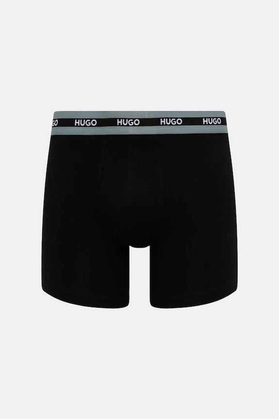 Oblečenie HUGO boxerky pánske bavlnené s elastanom BOXERBR TRIPL PLANET 50534694 čierna