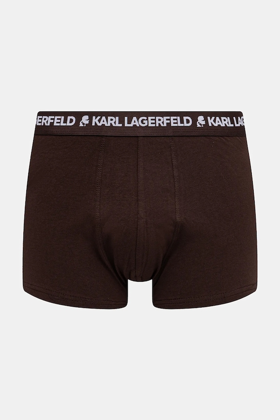 Karl Lagerfeld boxeri bărbați din bumbac cu elastan pachet de 3 A1M47017 maro SS26