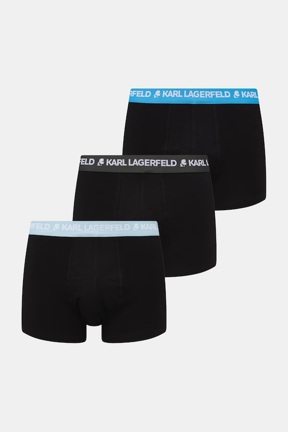 Karl Lagerfeld bokserki męskie bawełniane z elastanem 3-pack niebieski A1M47021