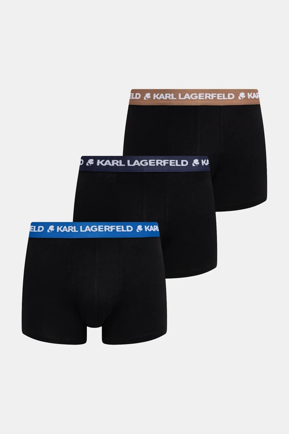 Karl Lagerfeld boxeri bărbați din bumbac cu elastan pachet de 3 boxeri albastru A1M47021