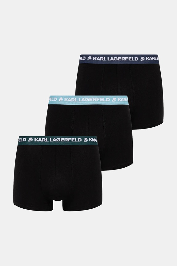 Karl Lagerfeld boxeri bărbați din bumbac cu elastan pachet de 3 boxeri negru A1M47021