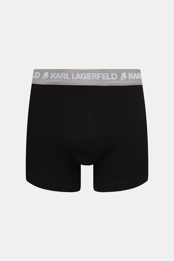 Karl Lagerfeld bokserki męskie bawełniane z elastanem 3-pack A1M47021 czarny SS26