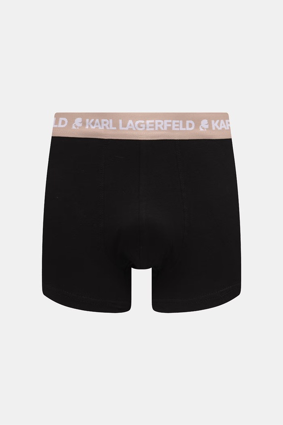 Odzież Karl Lagerfeld bokserki męskie bawełniane z elastanem 3-pack A1M47021 czarny