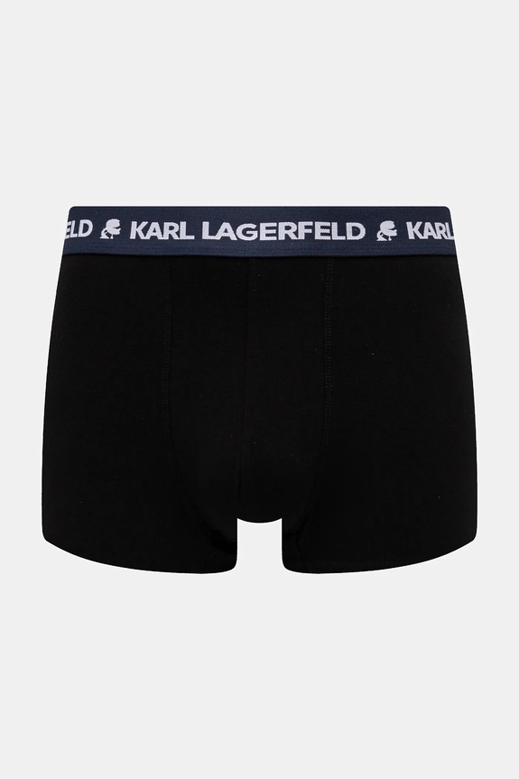 Karl Lagerfeld boxerky pánske bavlnené s elastanom 3-pak čierna A1M47021